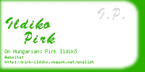 ildiko pirk business card